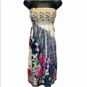 𝅺LAPIS Strapless Summer Dress/One Size